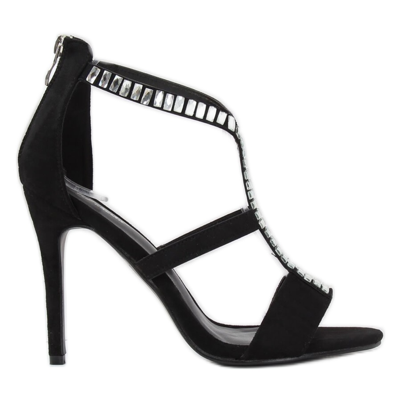 Black sandals on a high heel B-60 Black Black sandals on a high heel B-60 Black