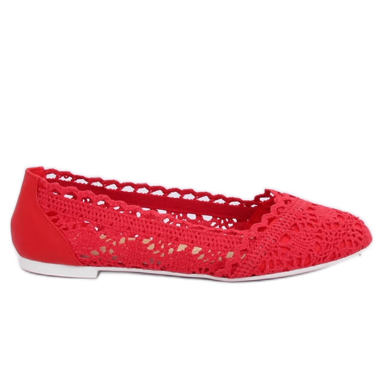 Red openwork ballerinas 4701 Red
