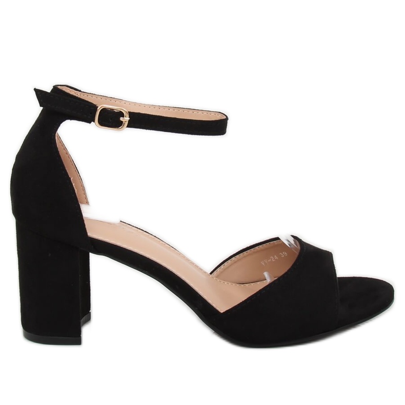 Black high-heeled sandals VV-24 Black