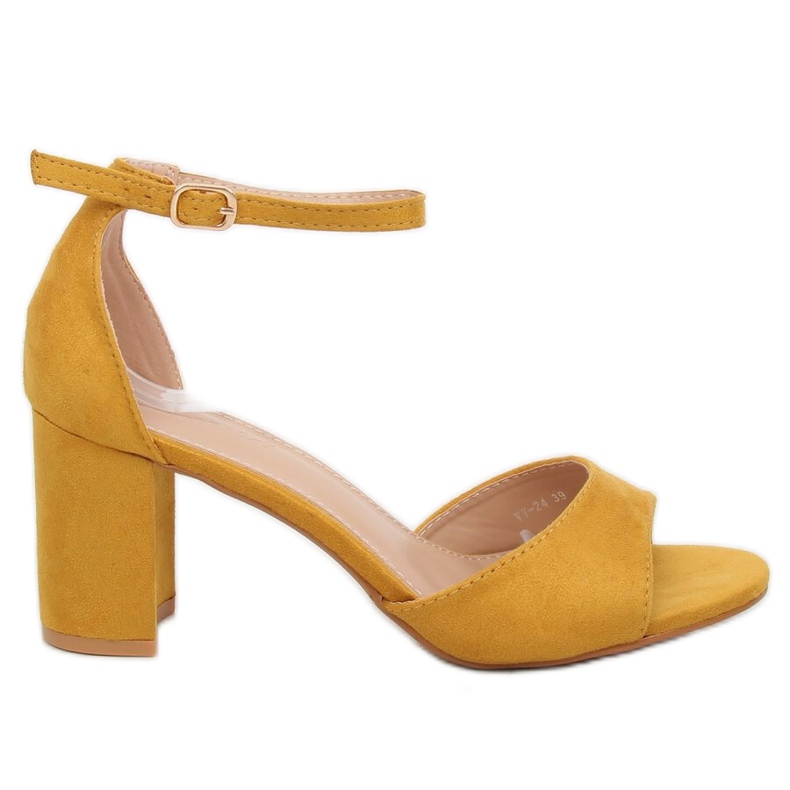 Yellow high-heeled sandals VV-24 Yellow