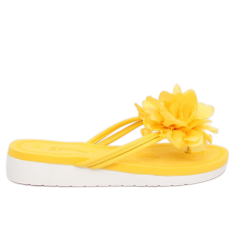 Yellow flip-flops with a flower CK103 Yellow