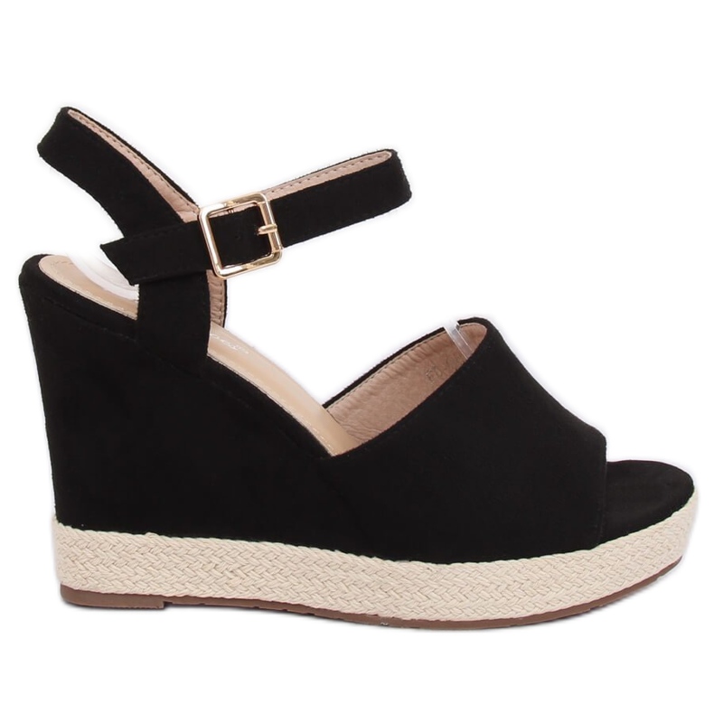 Black Sandals on a wedge black FD-5M14 Black