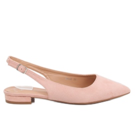 Pink open heel ballerinas H9022 Rosa