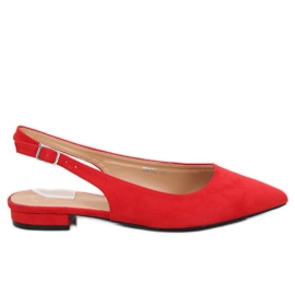 Red open heel ballerinas H9022 Rojo Red open heel ballerinas H9022 Rojo