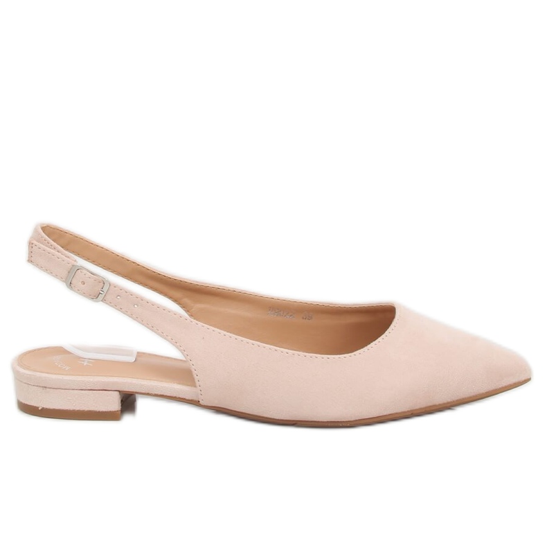 Beis beige ballerinas with open heels
