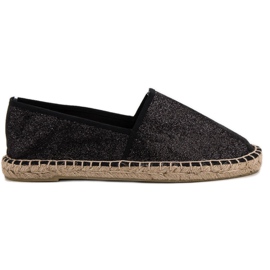 Cm Paris Glitter Black Espadrilles