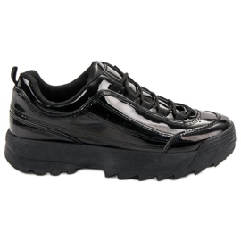 Black Patent Sneakers