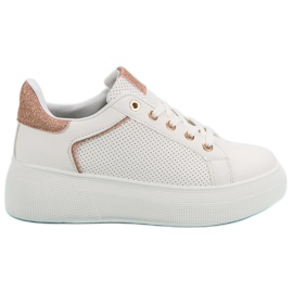 Sport Shoes With Glitter white Sport Shoes With Glitter white