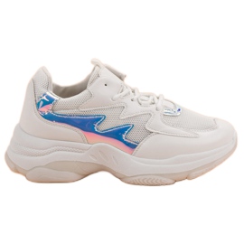 Kayla White Sneakers With Holo Effect