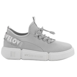 Sport Shoes With Cuff Love grey Sport Shoes With Cuff Love grey