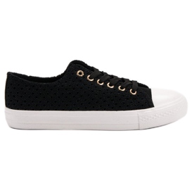 Black Textile Sneakers Black Textile Sneakers