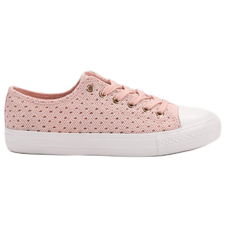 Pink Textile Sneakers