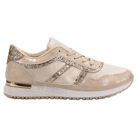 Sport Shoes With Glitter yellow