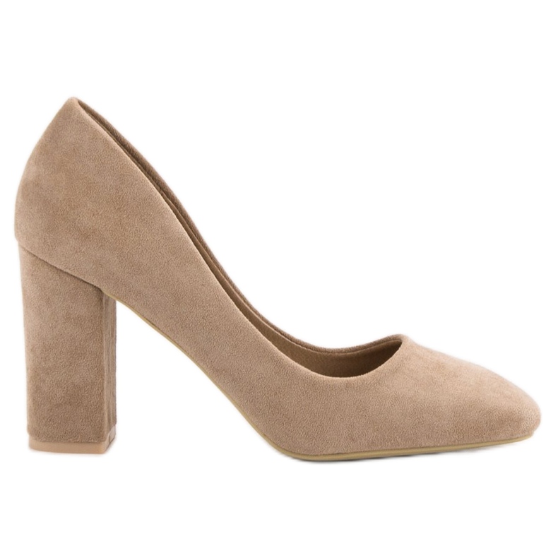 Small Swan Classic Suede Pumps brown