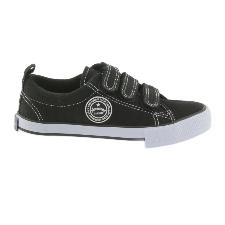 Black American Club Velcro sneakers white