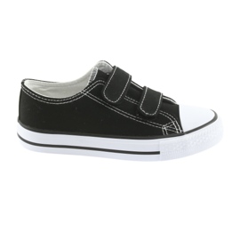 Black Atletico velcro sneakers white