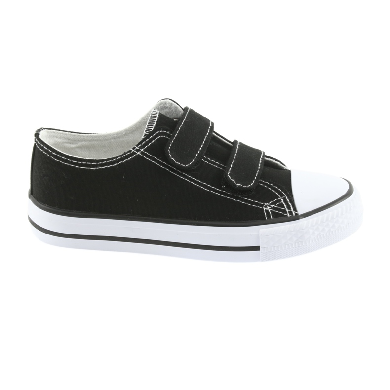 Black Atletico velcro sneakers white