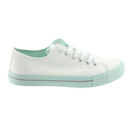 Atletico lace-up sneakers white green