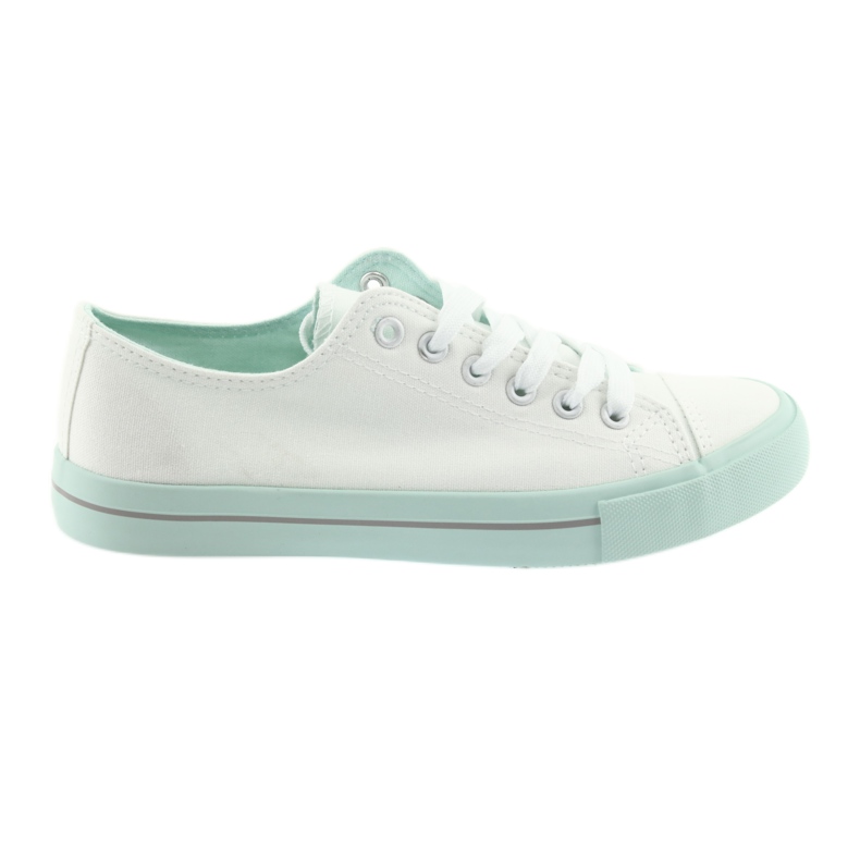 Atletico lace-up sneakers white green