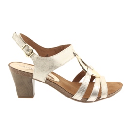 Caprice women's sandals with an embellishment 28308 golden oval Caprice women's sandals with an embellishment 28308 golden oval