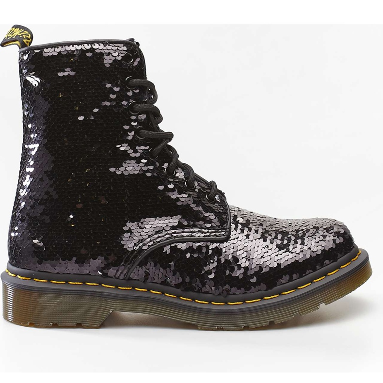 Dr. Martens 1460 Pascal Reversible Sequin Black Silver Sequin