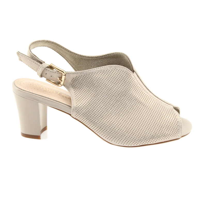 Sandals on the Sergio Leone 800 post beige golden