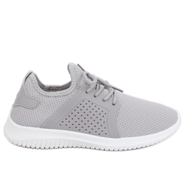 Gray sports shoes 7758-Y Gray grey