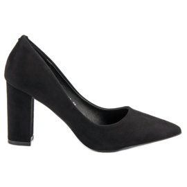 Kayla Suede Pumps On A Pillar black