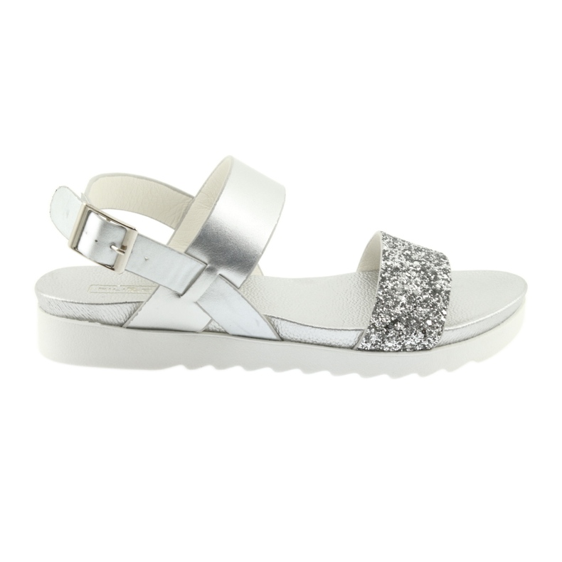 Filippo Sandals comfortable silver 685 brocade strap
