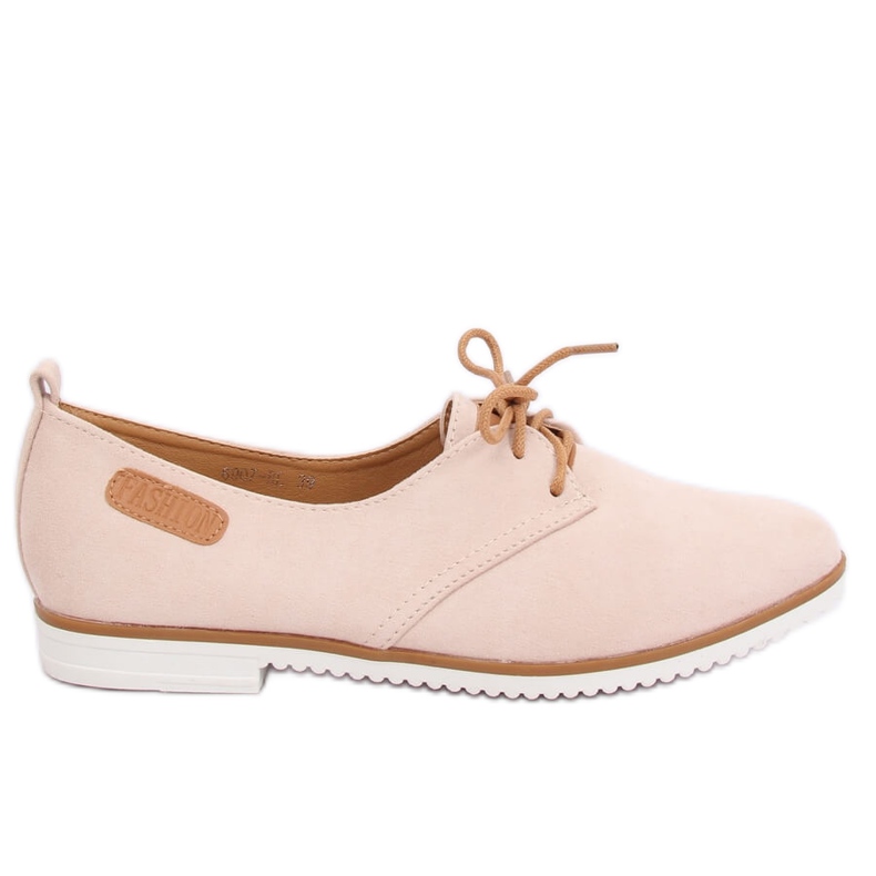 Women's beige and pink loafers 6907-BL Pink Women's beige and pink loafers 6907-BL Pink