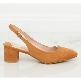 Pumps with exposed heel camel S0-231 Camel II-GAT brown Pumps with exposed heel camel S0-231 Camel II-GAT brown