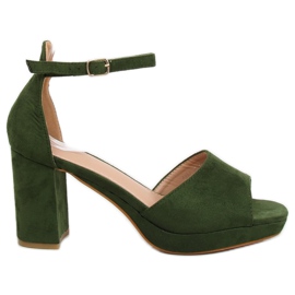 Green high-heeled sandals 6952-GL Green Green high-heeled sandals 6952-GL Green