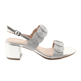 Sandals silver cord soutache Filippo 793 grey