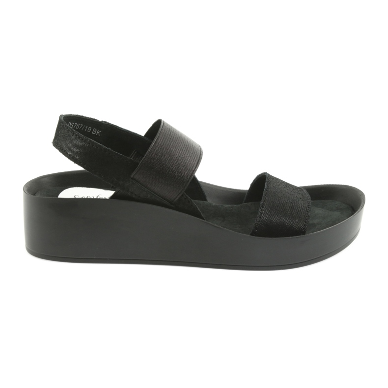 Black profiled sandals Filippo 767