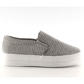 Slip-on ribbed material T225P Silver grey