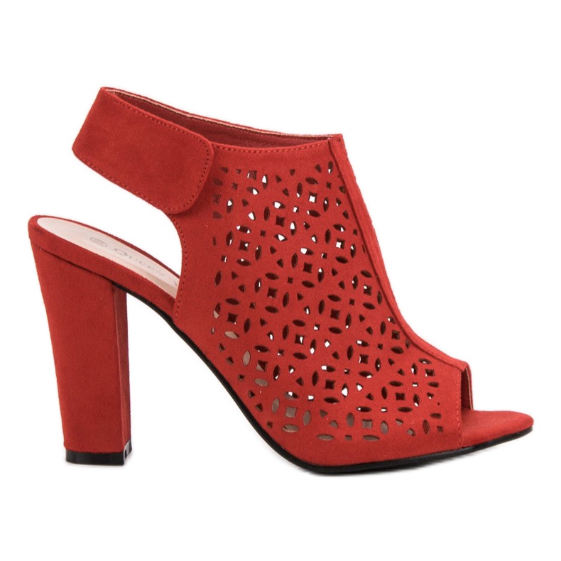 Queen Vivi Openwork Sandals With Uppers red
