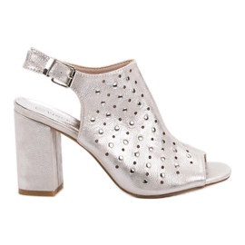 VINCEZA sandals with jets grey