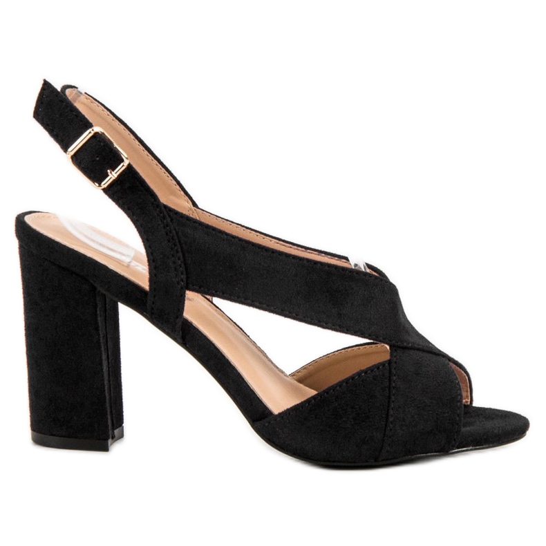 Abloom Elegant Suede Sandals black