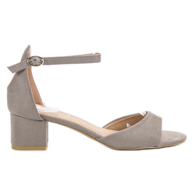 Super Mode Gray High Heeled Sandals grey