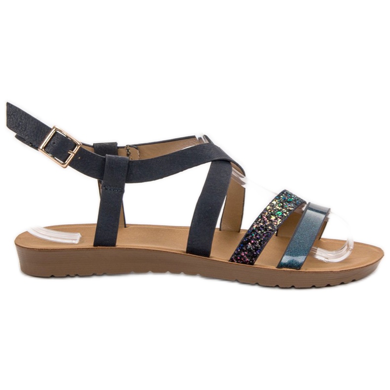 VINCEZA flat sandals black grey
