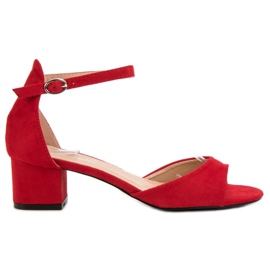 Super Mode Red High Heeled Sandals