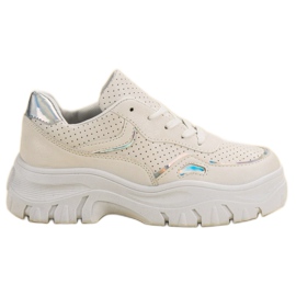 White Sneakers With Holo Effect White Sneakers With Holo Effect