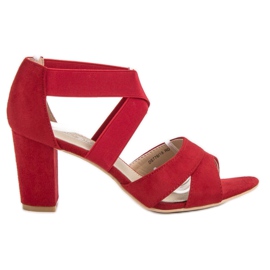 Filippo Red Slip-On Sandals