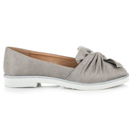 Vices Suede Shoes With Glitter Decorations grey