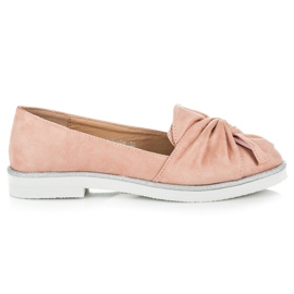 Vices Suede Shoes With Glitter Decorations pink