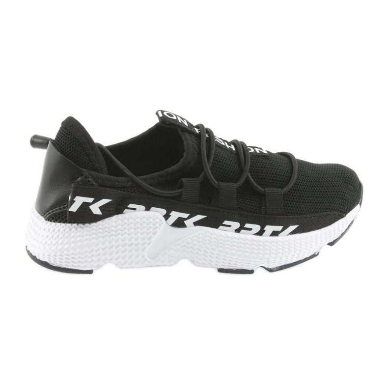 Bartek black sports shoes 55109 insole leather white