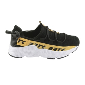 Bartek black sports shoes 55109 insole leather yellow
