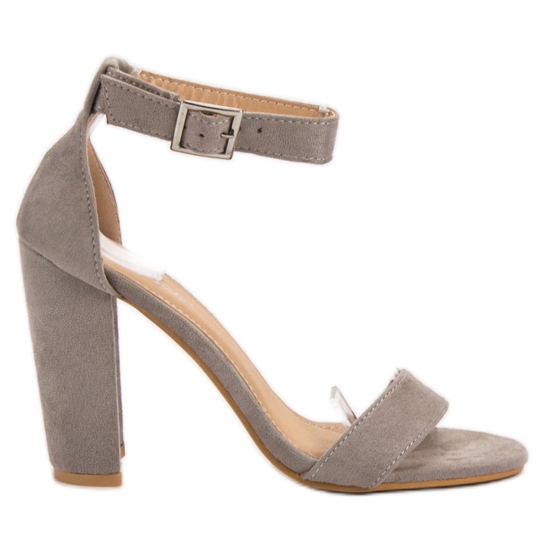 SHELOVET Classic Sandals On A Bar grey