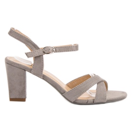 Jumex Suede Sandals On A Bar grey Jumex Suede Sandals On A Bar grey