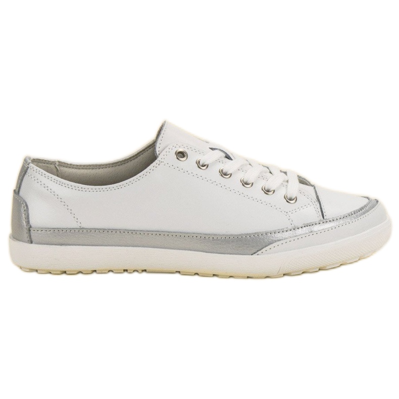 Filippo White Leather Sneakers